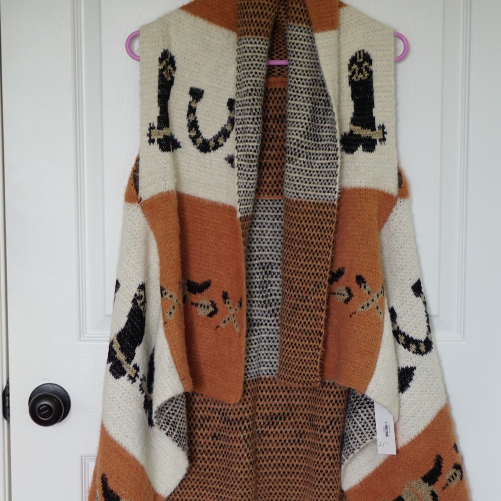 Equestrian themed sweater vest